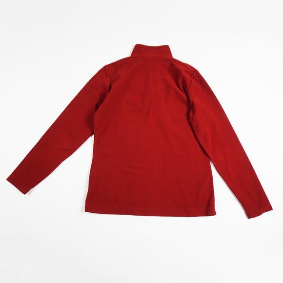Bogner Lightweight Layering Fleece Quarter Zip Turtleneck Pullover Sweater Red - Picture 4 of 4